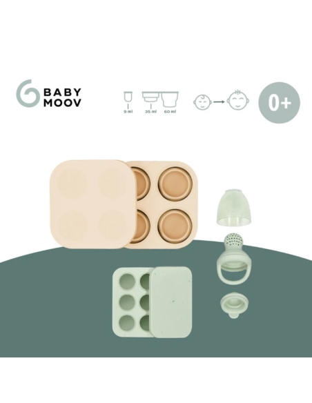 BB-A004411,Babymoov - Set recipiente din silicon si feeder pentru bebelusi