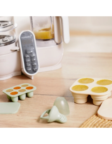 BB-A004411,Babymoov - Set recipiente din silicon si feeder pentru bebelusi