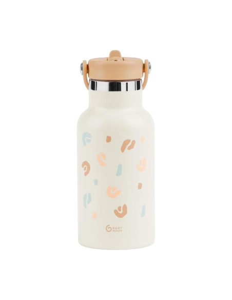 BB-A005010,Babymoov - Sticla termoizolanta din inox Little Explorer Animal Print Ivory