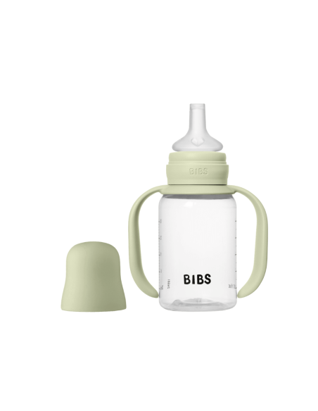 BB-50211250,BIBS - Set biberon tip Sippy Cup PP 150 ml cu cioc din silicon și sistem antipicurare, Sage