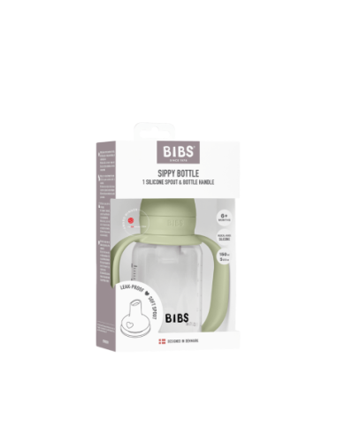 BB-50211250,BIBS - Set biberon tip Sippy Cup PP 150 ml cu cioc din silicon și sistem antipicurare, Sage