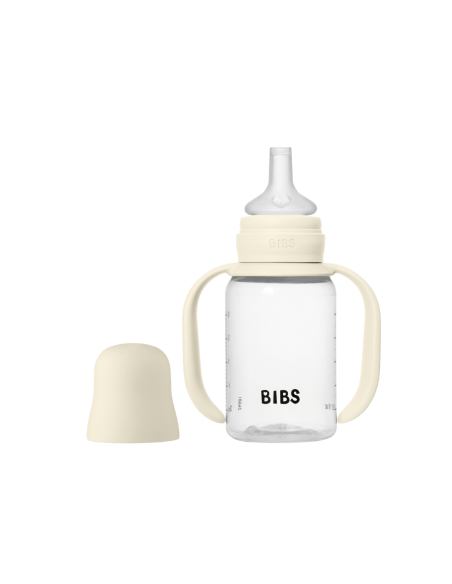 BB-50211216,BIBS - Set biberon tip Sippy Cup PP 150 ml cu cioc din silicon și sistem antipicurare, Ivory