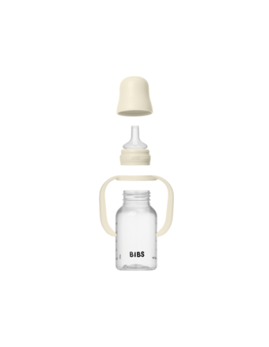 BB-50211216,BIBS - Set biberon tip Sippy Cup PP 150 ml cu cioc din silicon și sistem antipicurare, Ivory