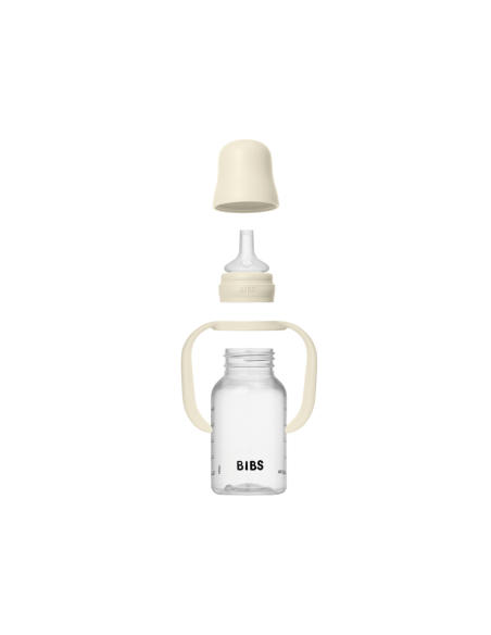 BB-50211216,BIBS - Set biberon tip Sippy Cup PP 150 ml cu cioc din silicon și sistem antipicurare, Ivory