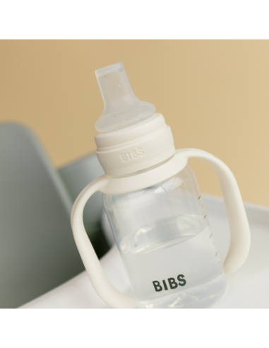BB-50211216,BIBS - Set biberon tip Sippy Cup PP 150 ml cu cioc din silicon și sistem antipicurare, Ivory