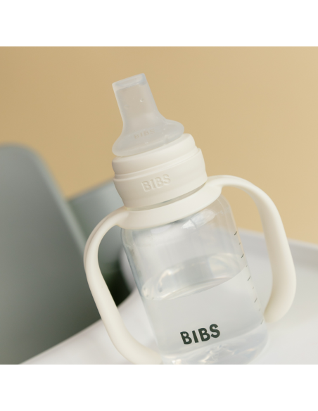BB-50211216,BIBS - Set biberon tip Sippy Cup PP 150 ml cu cioc din silicon și sistem antipicurare, Ivory