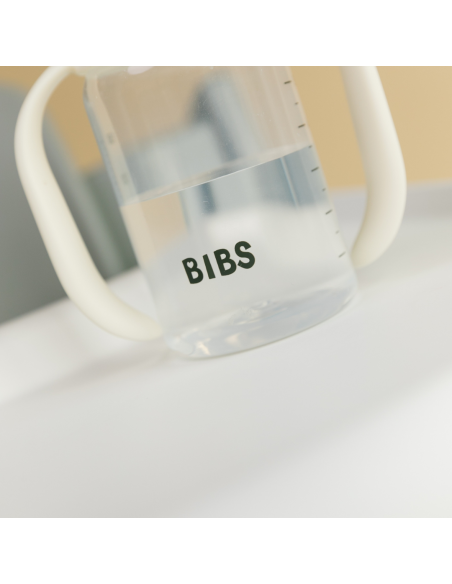 BB-50211216,BIBS - Set biberon tip Sippy Cup PP 150 ml cu cioc din silicon și sistem antipicurare, Ivory