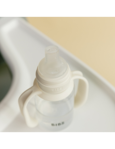 BB-50211216,BIBS - Set biberon tip Sippy Cup PP 150 ml cu cioc din silicon și sistem antipicurare, Ivory