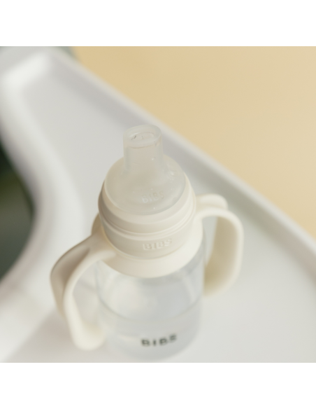 BB-50211216,BIBS - Set biberon tip Sippy Cup PP 150 ml cu cioc din silicon și sistem antipicurare, Ivory