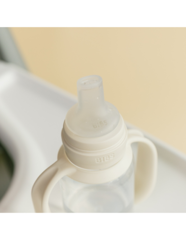 BB-50211216,BIBS - Set biberon tip Sippy Cup PP 150 ml cu cioc din silicon și sistem antipicurare, Ivory