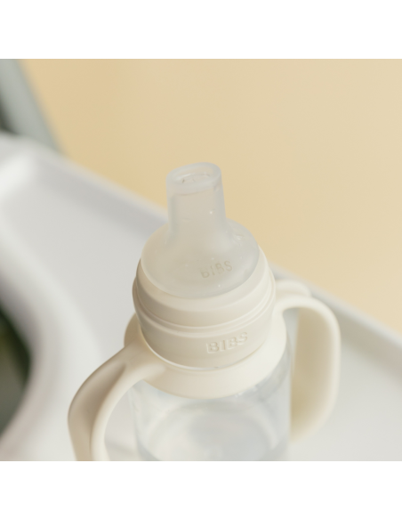 BB-50211216,BIBS - Set biberon tip Sippy Cup PP 150 ml cu cioc din silicon și sistem antipicurare, Ivory