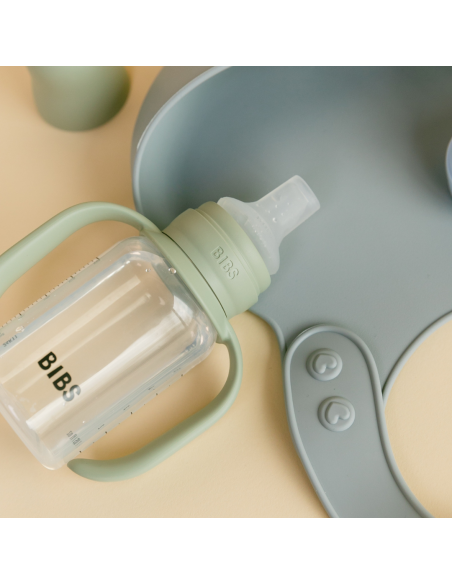 BB-50211216,BIBS - Set biberon tip Sippy Cup PP 150 ml cu cioc din silicon și sistem antipicurare, Ivory