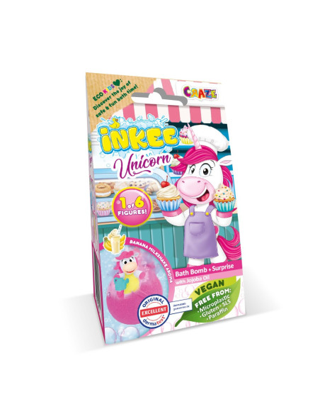 CRZ50781,Craze - Bila de baie Inkee cu surpriza unicorn cu diferite meserii