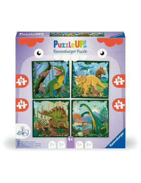 RVSPC04003,Ravensburger - Puzzle Up dinozauri 4 puzzle 25 36 42 56 piese
