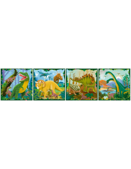 RVSPC04003,Ravensburger - Puzzle Up dinozauri 4 puzzle 25 36 42 56 piese