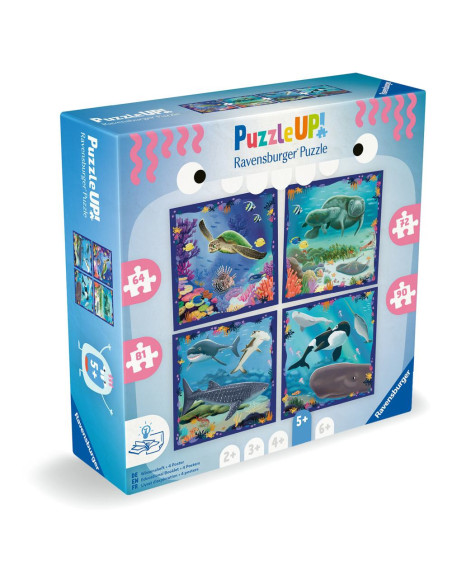 RVSPC04004,Ravensburger - Puzzle Up animale marine 4 puzzle 64 72 81 90 piese