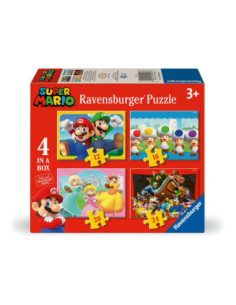RVSPC04107,Ravensburger - Puzzle Super Mario 4 buc in cutie 12 16 20 24 piese