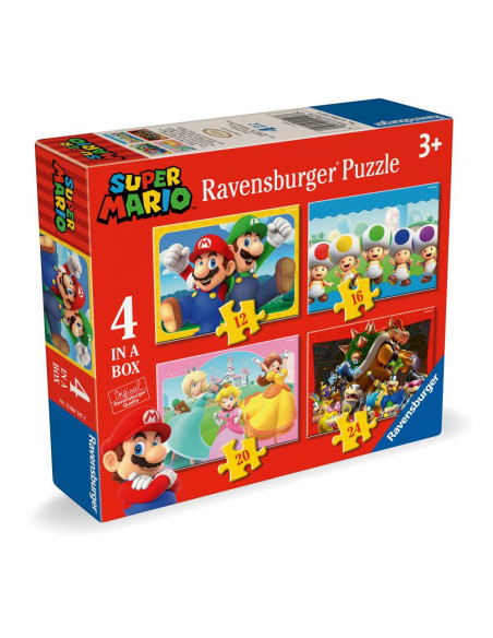 RVSPC04107,Ravensburger - Puzzle Super Mario 4 buc in cutie 12 16 20 24 piese