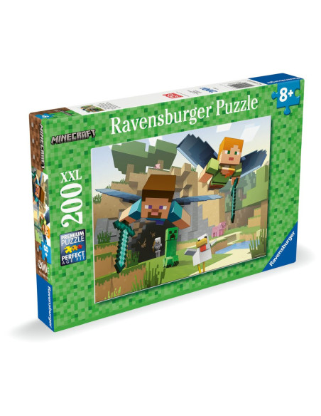 RVSPC04144,Ravensburger - Puzzle aventurile Minecraft 200 piese XXL