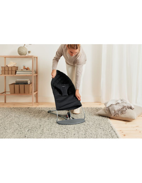 BS-006116A,BabyBjorn - Balansoar Bliss Black din tesatura matlasata cu aspect Clasic