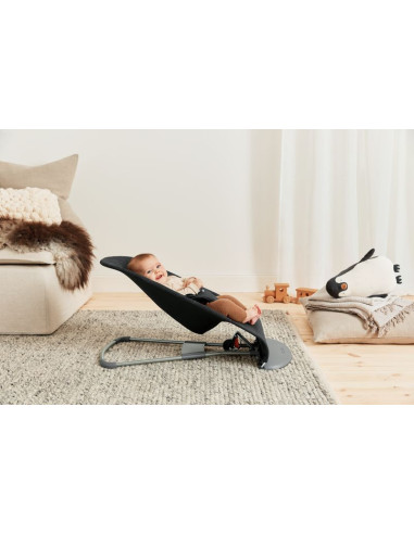 BS-006116A,BabyBjorn - Balansoar Bliss Black din tesatura matlasata cu aspect Clasic