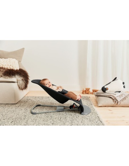 BS-006116A,BabyBjorn - Balansoar Bliss Black din tesatura matlasata cu aspect Clasic