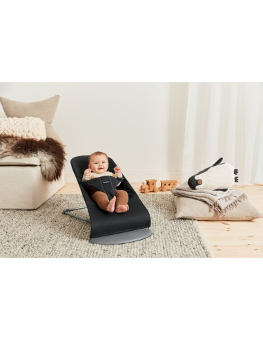 BS-006116A,BabyBjorn - Balansoar Bliss Black din tesatura matlasata cu aspect Clasic