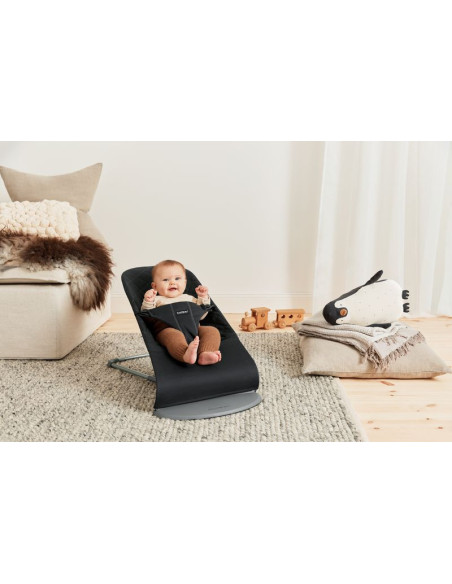 BS-006116A,BabyBjorn - Balansoar Bliss Black din tesatura matlasata cu aspect Clasic