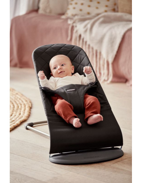 BS-006116A,BabyBjorn - Balansoar Bliss Black din tesatura matlasata cu aspect Clasic