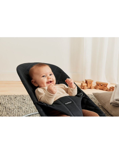 BS-006116A,BabyBjorn - Balansoar Bliss Black din tesatura matlasata cu aspect Clasic