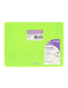 SF096,Mapa plastic cu elastic A4 Strigo SF096, Verde neon