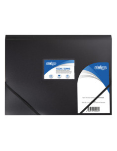 SF025,Mapa plastic cu elastic A4 Strigo SF025, Negru