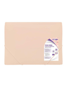 SF046,Mapa plastic cu elastic A4 Strigo SF046, Piersica pastel