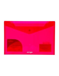 SF021,Mapa plic cu capsa, doua buzunare Strigo, A4+, roz SF021 2