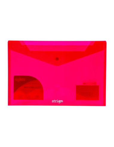 SF021,Mapa plic cu capsa, doua buzunare Strigo, A4+, roz SF021
