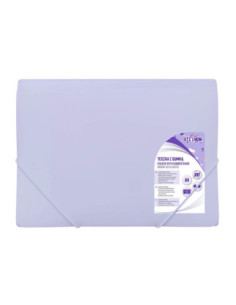 SF043,Mapa plastic cu elastic A4 Strigo SF043, Liliac pastel