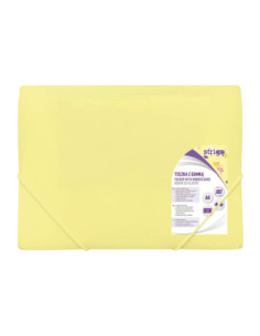 SF045,Mapa plastic cu elastic A4 Strigo SF045, Galben pastel