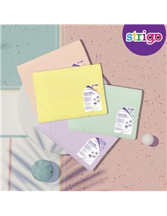 SF043,Mapa plastic cu elastic A4 Strigo SF043, Liliac pastel 2