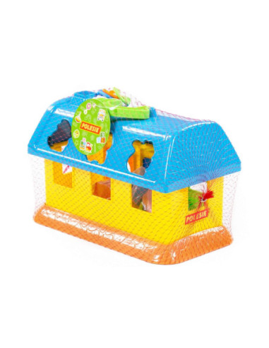ROB-9166,Casuta educativa + forme - My First Farm, 28x15x18cm, Polesie