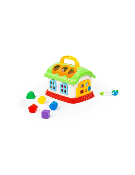 ROB-48745,Casuta educativa + forme, 23x18x16 cm, Wader