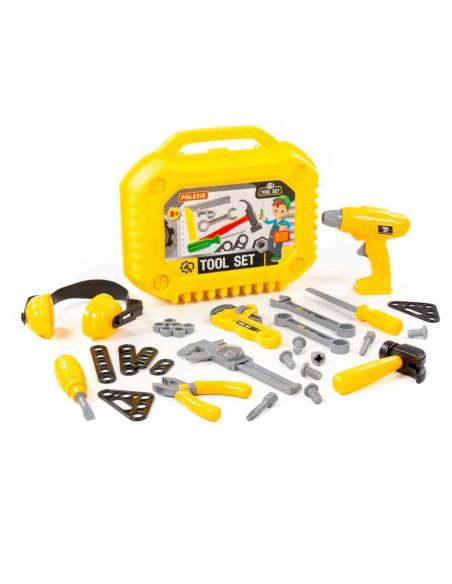 ROB-89465,Unelte in gentuta, 32 piese/set, 32x19,5x26 cm - Polesie