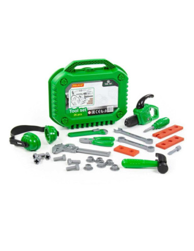 ROB-89434,Unelte in gentuta, 26 piese/set, 32x19,5x26 cm - Polesie