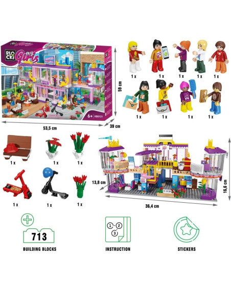 KB0121,Blocki my girls, Centrul comercial, 713 piese