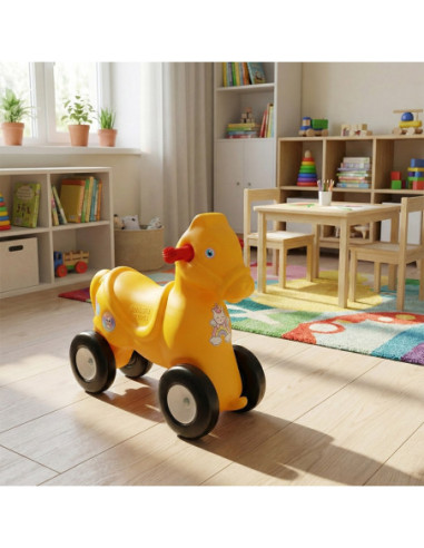 ROB-16041-2,Calut cu roti, galben - ROBENTOYS