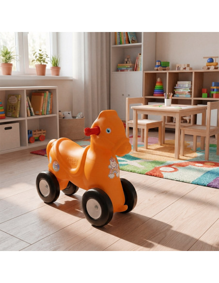 ROB-16041-7,Calut cu roti, portocaliu - ROBENTOYS