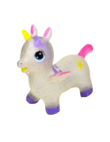 ROB-39659,Baby unicorn din cauciuc, gonflabil, transparent