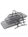 OF199,Tavita documente MESH, 3 compartimente neagra - OFFISHOP