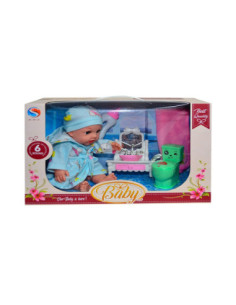 JJS-9816,Bebelus cu sunete + mobilier toaleta, in cutie