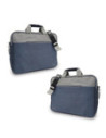 OF191,Geanta laptop, albastru/gri, 39x7x30 cm - OFFISHOP
