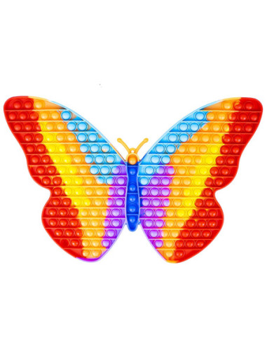 ROB-116600,Jucarie senzoriala, antistres, curcubeu, XXL, 43x30x1,5 cm - Fluturas